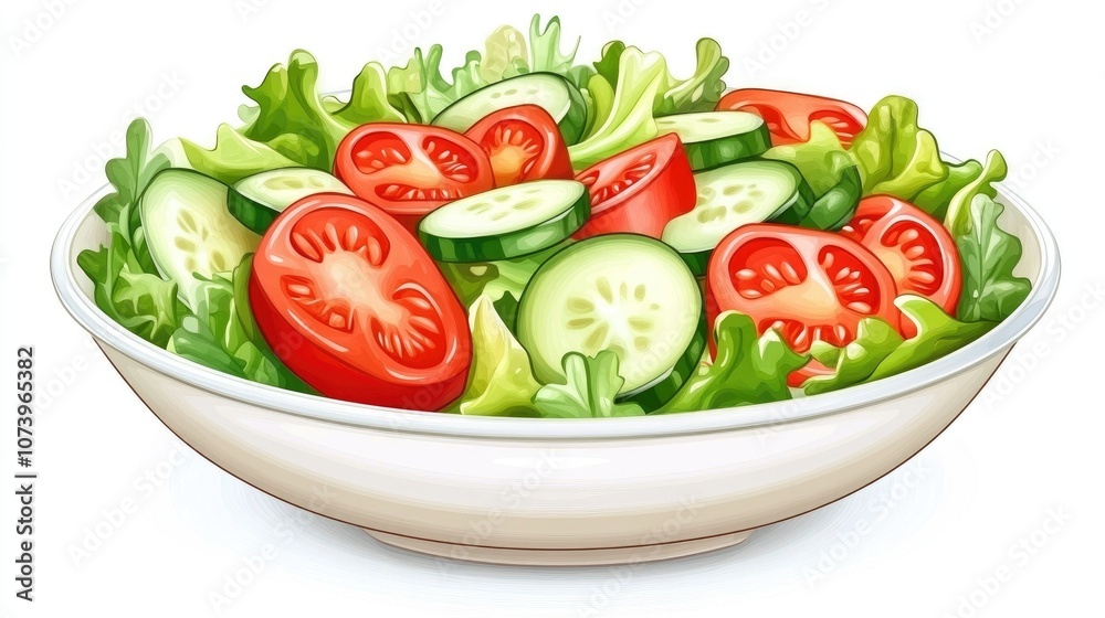 Fresh Vegetable Salad with Tomato and Cucumber Fresh Vegetable Salad with Tomato and Cucumber