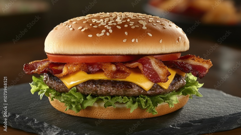 Delicious Cheeseburger with Fresh Ingredients Delicious Cheeseburger with Fresh Ingredients