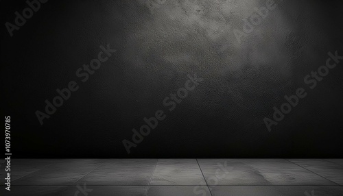 concrete floor wall room background scene dark black