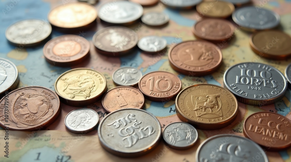 A Collection of International Coins and Banknotes A Collection of International Coins and Banknotes