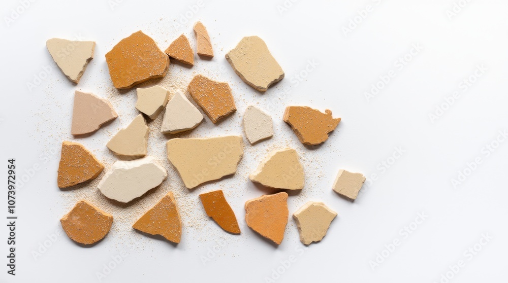 Mosaic Pattern of Broken Ceramic Pieces Mosaic Pattern of Broken Ceramic Pieces