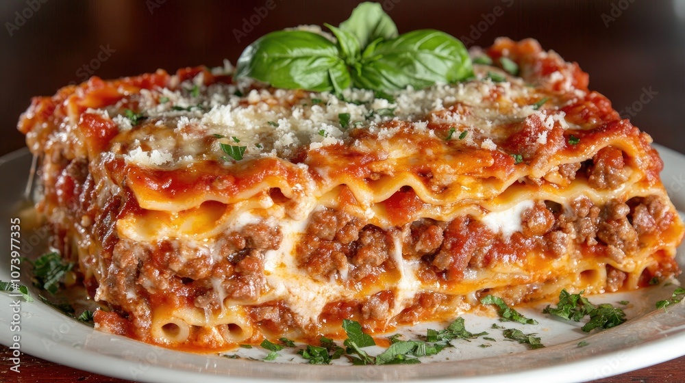 Classic Lasagna with Layered Cheese and Meat Sauce Classic Lasagna with Layered Cheese and Meat Sauce