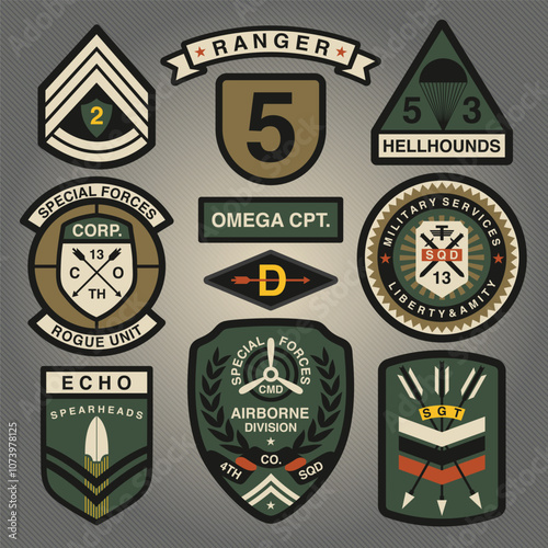 Set of military patches 2