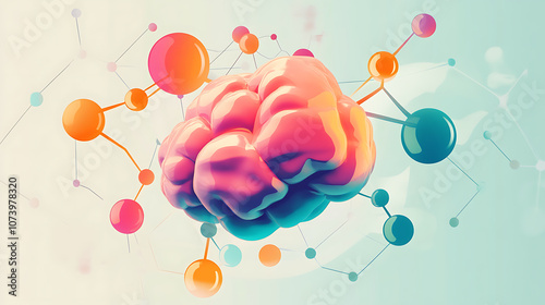 Colorful illustration of key moodenhancing hormones oxytocin serotonin endorphin and dopamine educational infographic photo