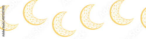 Horizontal border, set Magic and heavens seamless pattern, with magical elements Symbols of witchcraft theme