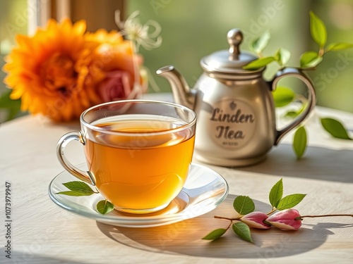 A Refreshing Linden Tea beautifully complemented with Floral Accents for a delightful experience