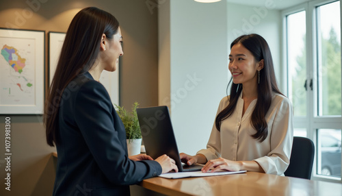 Business Meeting at the Reception Desk