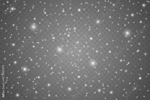 Winter snowfall background. Sparkling flying snow flakes texture.