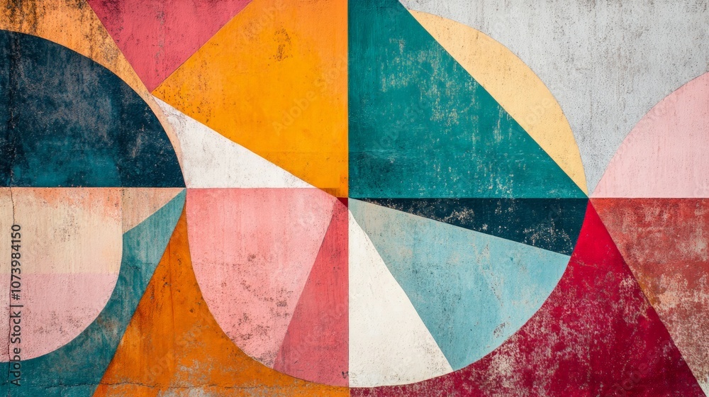 Vibrant Geometric Contrast, Bright geometric shapes layered over a subtle texture create an engaging backdrop, perfect for modern designs and dynamic visual projects. Vibrant Geometric Contrast, Bright geometric shapes layered over a subtle texture create an engaging backdrop, perfect for modern designs and dynamic visual projects.