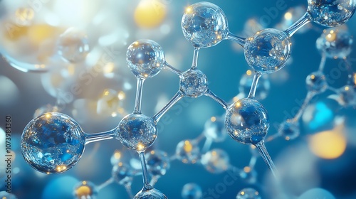 Molecular Structure Discovery in Digital Science 3D Model Renders picture
