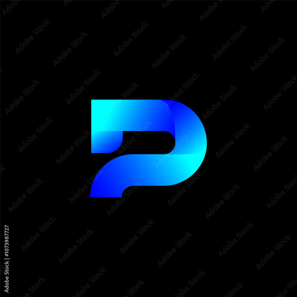 P technology modern blue minimalist logo P technology modern blue minimalist logo