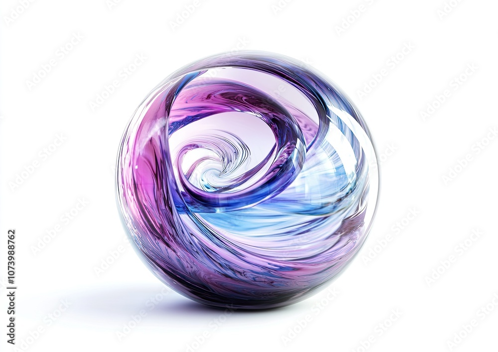 Abstract glass background with twisted, shiny, transparent shapes and soft light reflections Abstract glass background with twisted, shiny, transparent shapes and soft light reflections