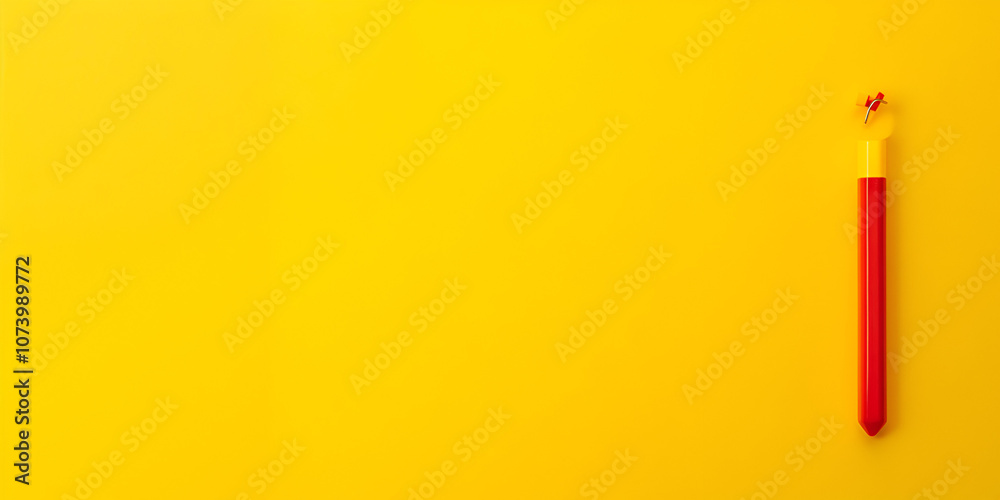 A sleek thermometer icon placed on the right side, set against a vibrant yellow backdrop with ample space for text. A sleek thermometer icon placed on the right side, set against a vibrant yellow backdrop with ample space for text.