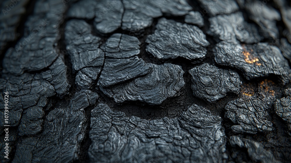 Close-up of charred wood texture, showcasing intricate patterns and surface details. Close-up of charred wood texture, showcasing intricate patterns and surface details.