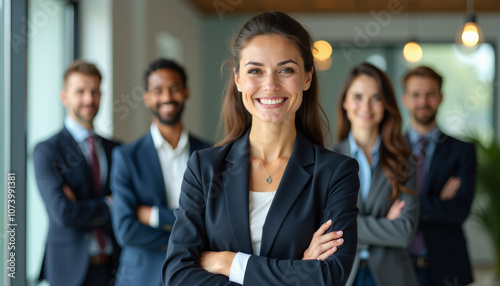 Confident Business Team Posing