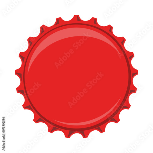 Top view of a blank bottle top or bottle cap vector illustration