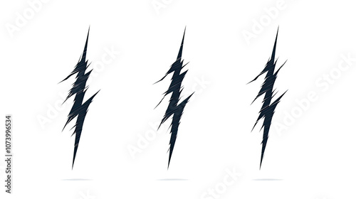 Lightning Bolt Icons for Transparent Background Use Generative AI photo