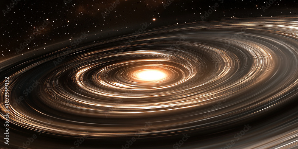 Spiral galaxy rotating in the universe with stars in the background Spiral galaxy rotating in the universe with stars in the background
