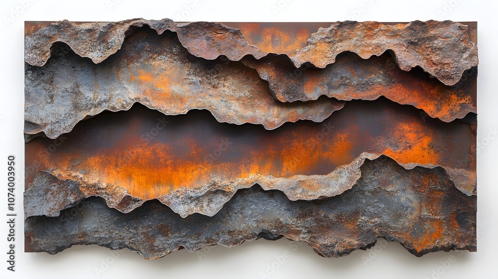 Oxidized iron panel, detailed corrosion patterns, natural textures blending in reds, browns, and oranges, worn jagged edges with rustic feel Oxidized iron panel, detailed corrosion patterns, natural textures blending in reds, browns, and oranges, worn jagged edges with rustic feel