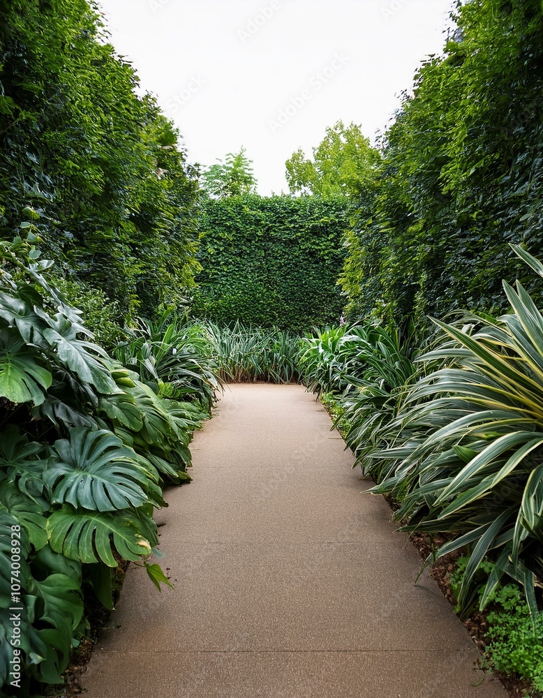 A path through lush greenery A path through lush greenery