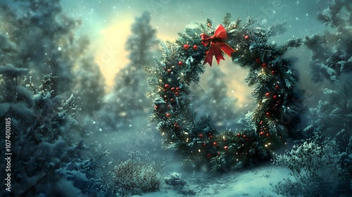 Christmas holiday wreath
