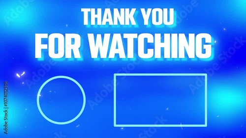 Thank you for watching blue fantasy glowing background. 4k animation