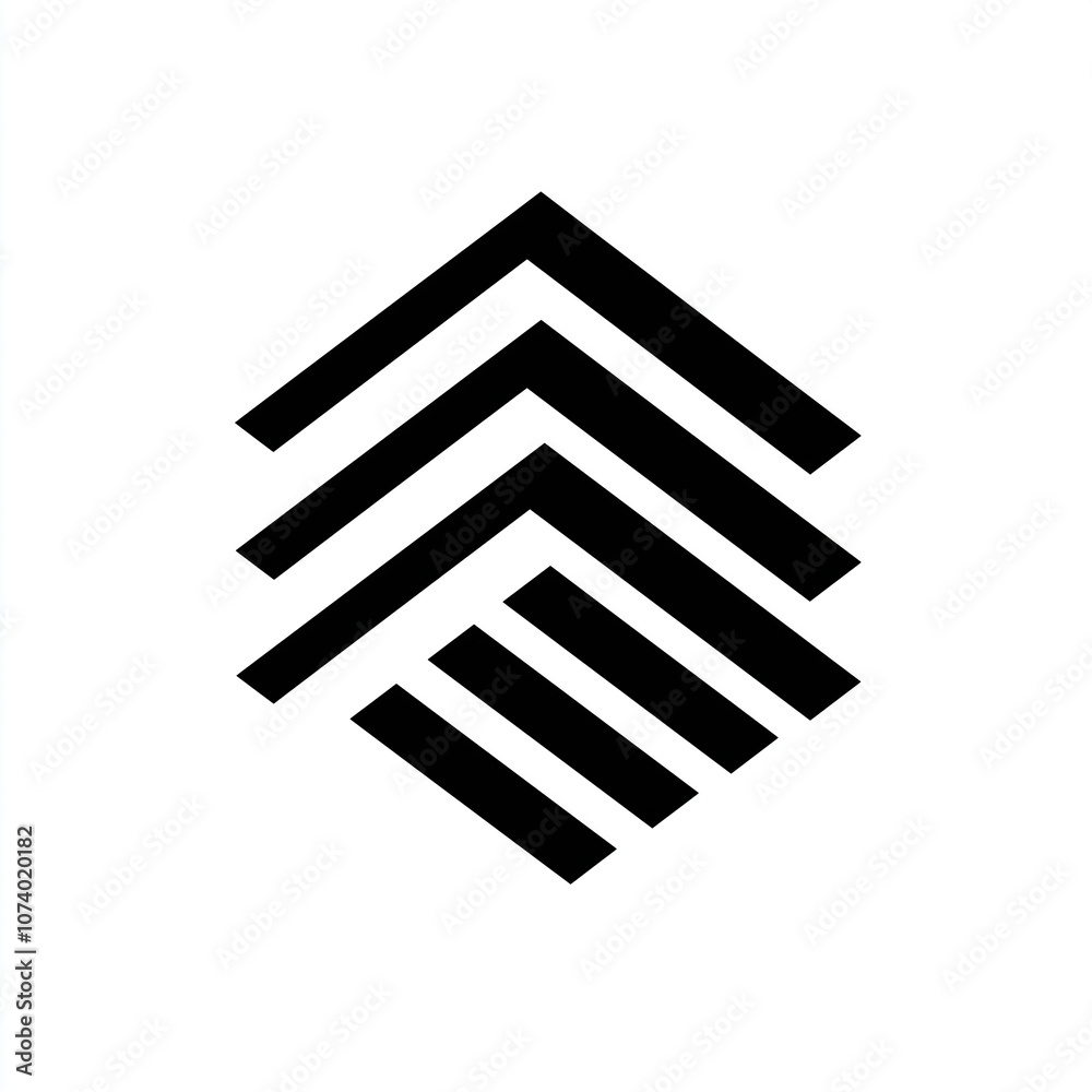 Abstract Geometric Shape Black and White Arrow Design Abstract Geometric Shape Black and White Arrow Design