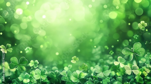 Festive Green Background for St Patrick s Day Celebrations and Greetings