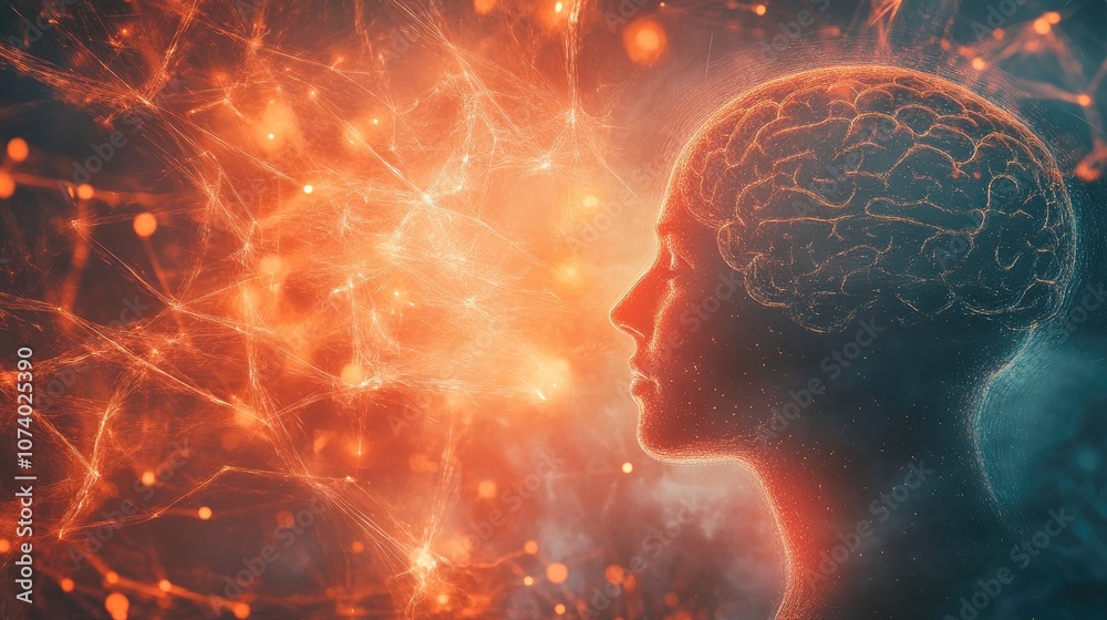 A conceptual image featuring a thoughtful individual amidst a radiant display of brain neurons and cognitive waves symbolizing deep insight and neural exploration A conceptual image featuring a thoughtful individual amidst a radiant display of brain neurons and cognitive waves symbolizing deep insight and neural exploration
