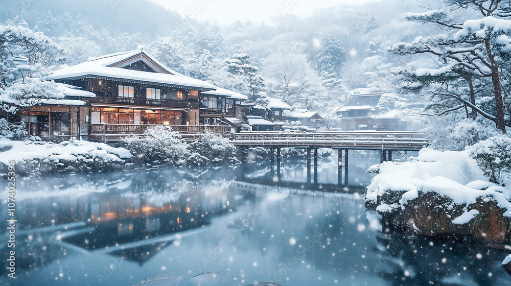 冬の温泉旅館 冬の温泉旅館