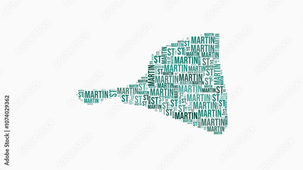 Saint Martin regions word cloud animation. Country logo animated video. Saint Martin colored text cloud. Regions typography style motion graphics. Classy video. Saint Martin regions word cloud animation. Country logo animated video. Saint Martin colored text cloud. Regions typography style motion graphics. Classy video.