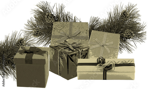 Wallpaper Mural gift box with ribbon and bow Torontodigital.ca