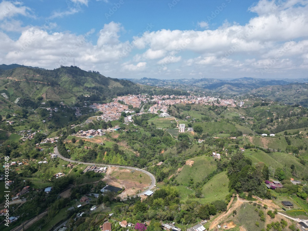 Fototapeta premium Panoramica EL Peñol Antioquia