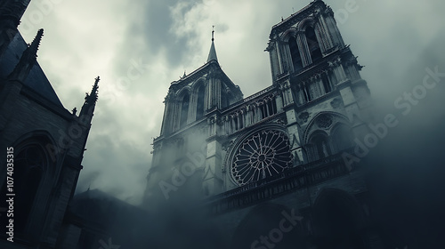 Notredame cathedral iconic parisian landmark and gothic architectural masterpiece exterior photography photo