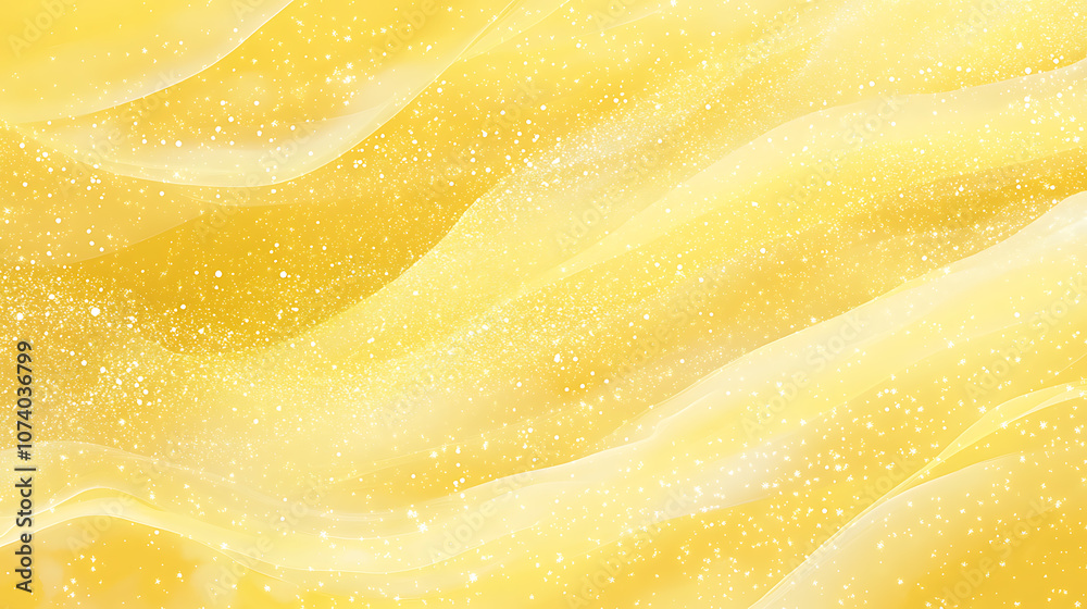 Shimmering gold sparkles and glitter on abstract yellow background digital art Shimmering gold sparkles and glitter on abstract yellow background digital art