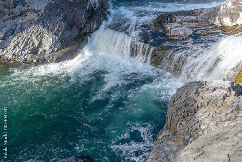water flowing over rocks