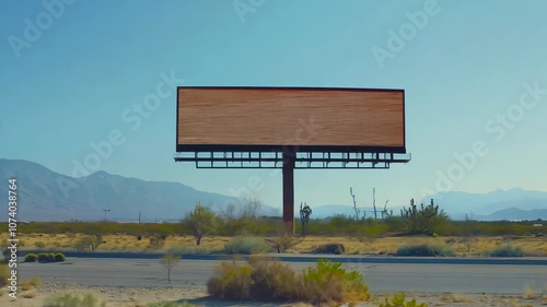 Blank Billboard for Outdoor Advertising Poster photo