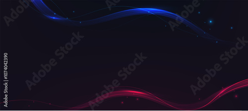 Abstract digital dynamic wave energy visual background vector illustration.