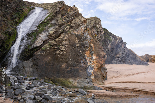 Waterfall on Beach