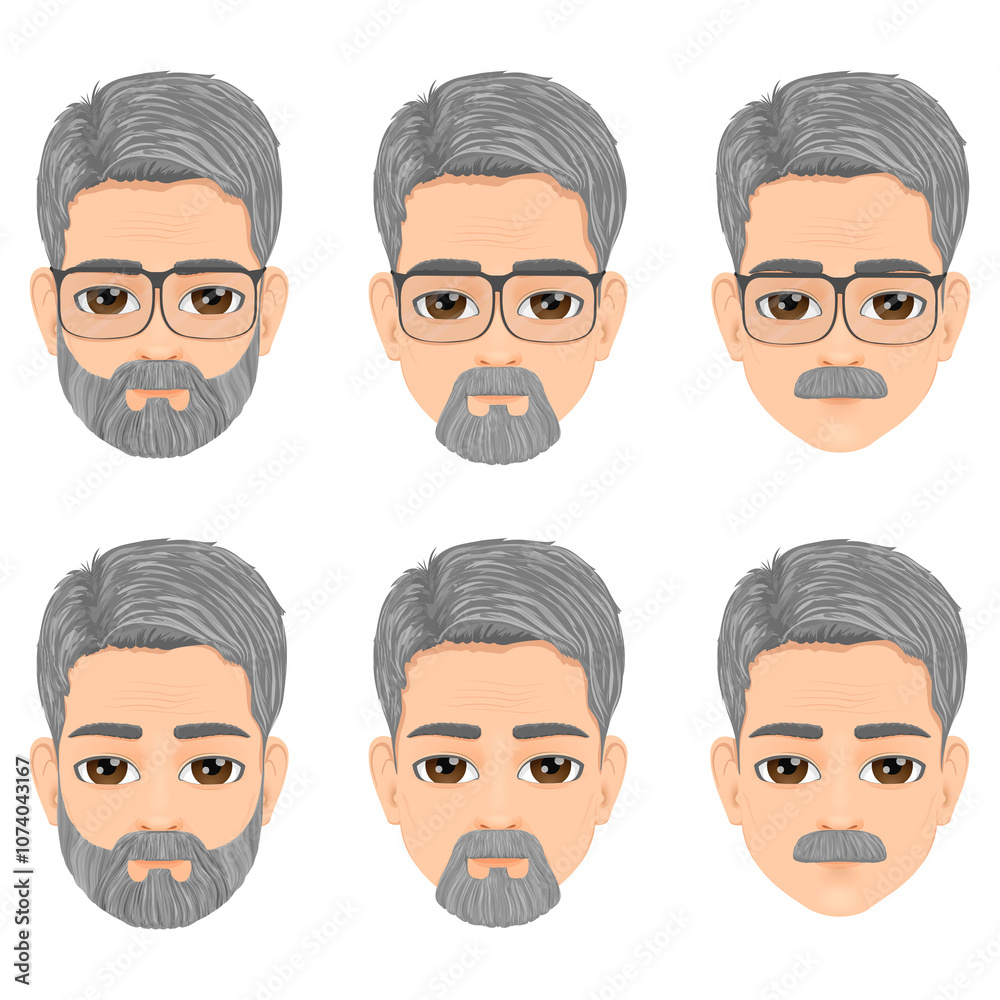 Portrait of mature or elderly male man Portrait of mature or elderly male man