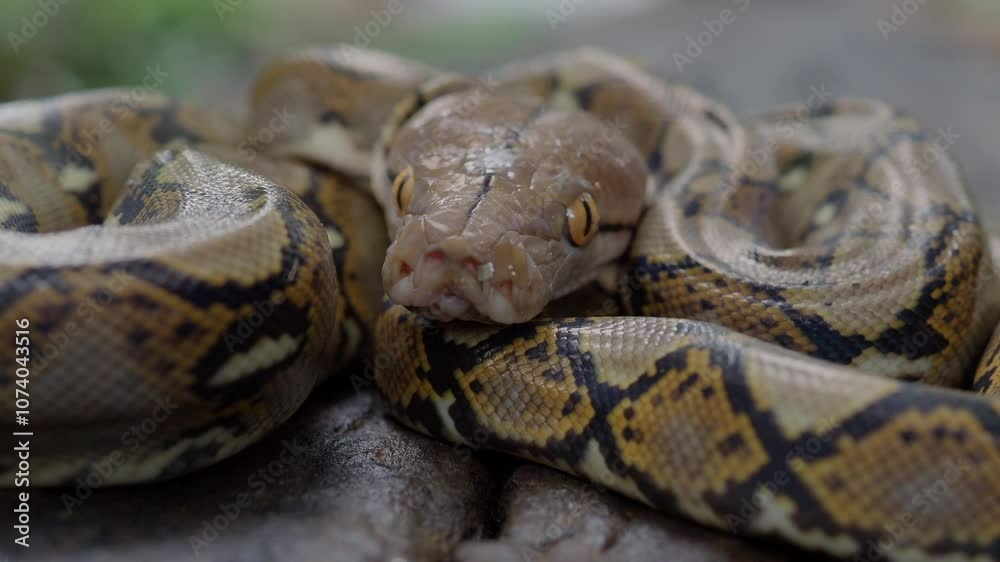 Pythons are reptiles that live in natural habitats. Pythons are reptiles that live in natural habitats.