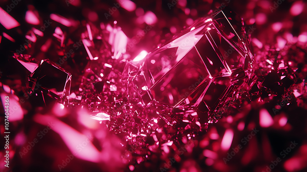 Animation, Neon Pink Kaleidoscope Visuals