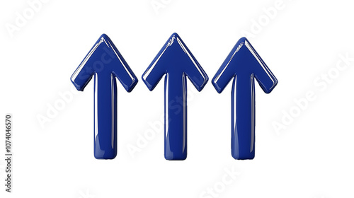 Blue arrow icons pointing upward on transparent background
