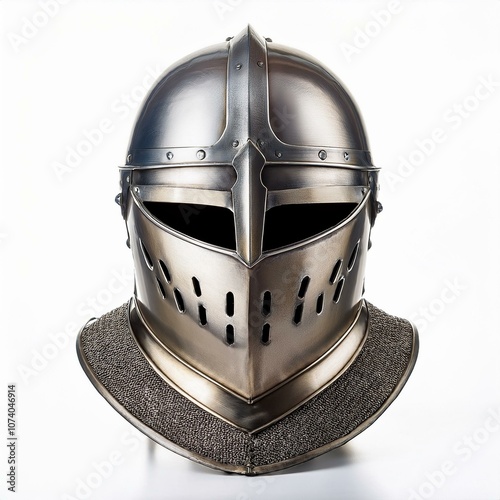 knight's helmet isolated on white background