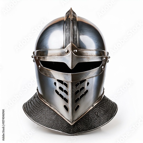 knight's helmet isolated on white background
