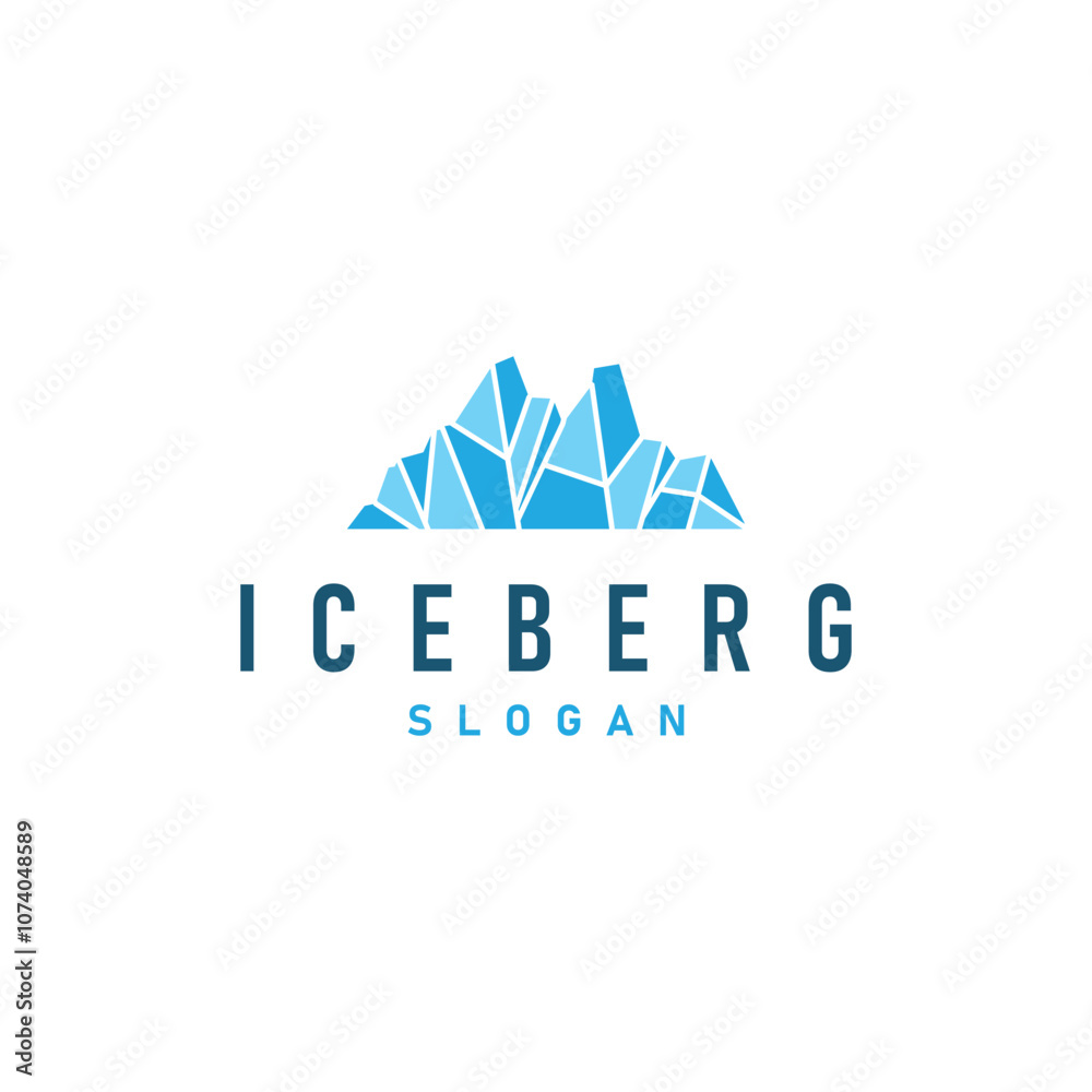 Antarctic Cold Mountain Iceberg Logo Design, Simple Vector Template Symbol Illustration Antarctic Cold Mountain Iceberg Logo Design, Simple Vector Template Symbol Illustration