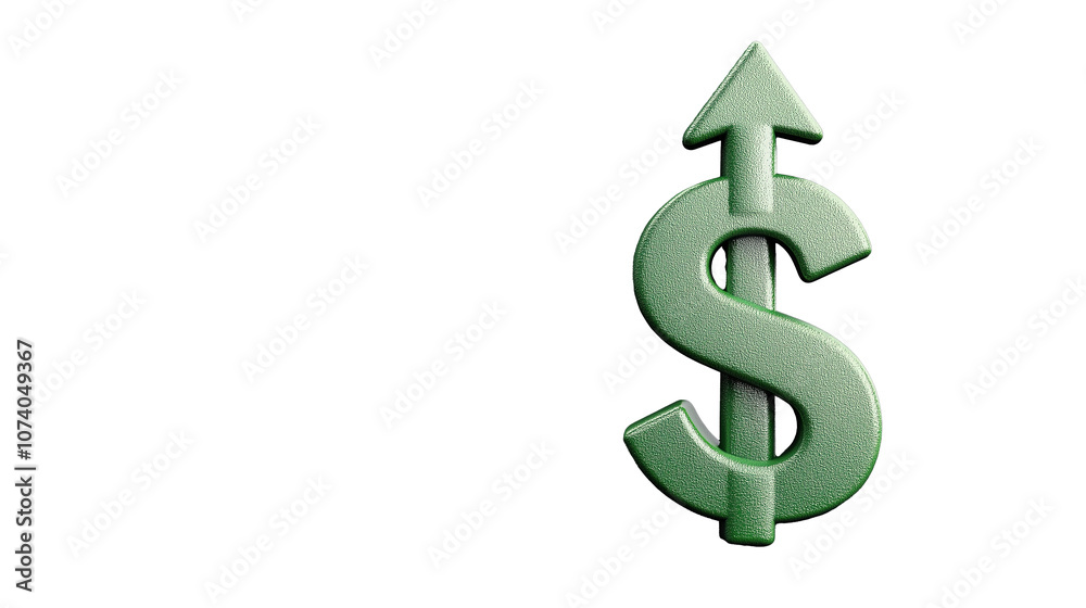 Arrow dollar symbol on transparent background Arrow dollar symbol on transparent background