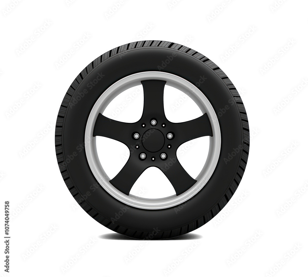 detailed black and silver car wheel rim isolated on transparent background detailed black and silver car wheel rim isolated on transparent background