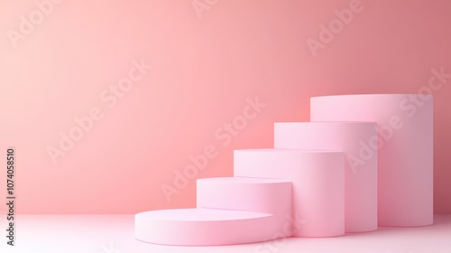 Abstract background featuring a geometric podium for product display 3D rendering