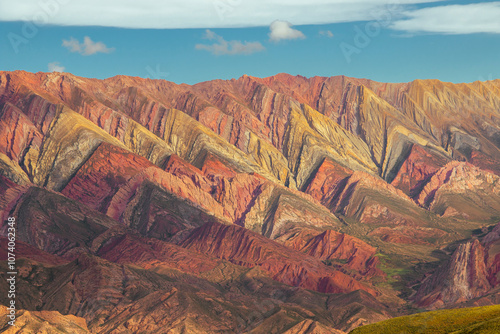 Surreal landscape of the Quebrada de Humahuaca Argentina, sculpted by wind and water